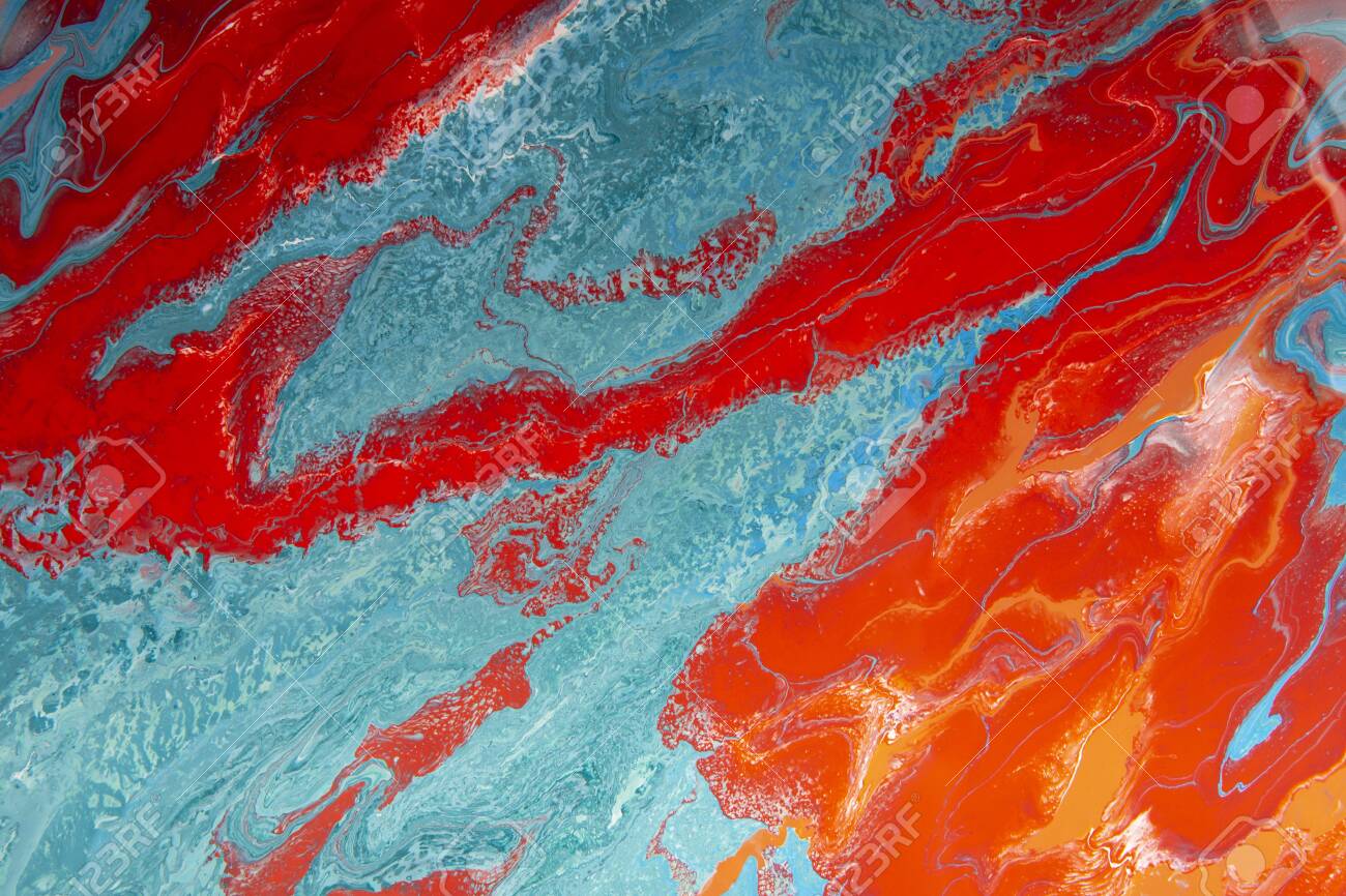 Abstract Background Of A Mixing Shades Blue Ocean And Red Coral