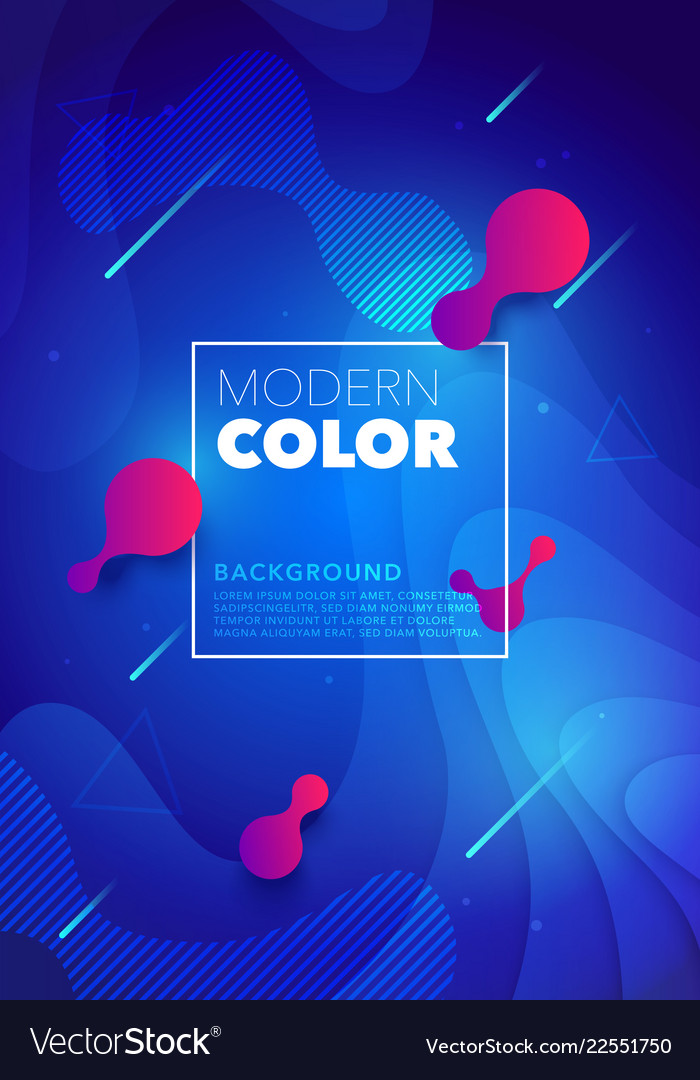 Liquid Color Futuristic Design Poster Background Vector Image