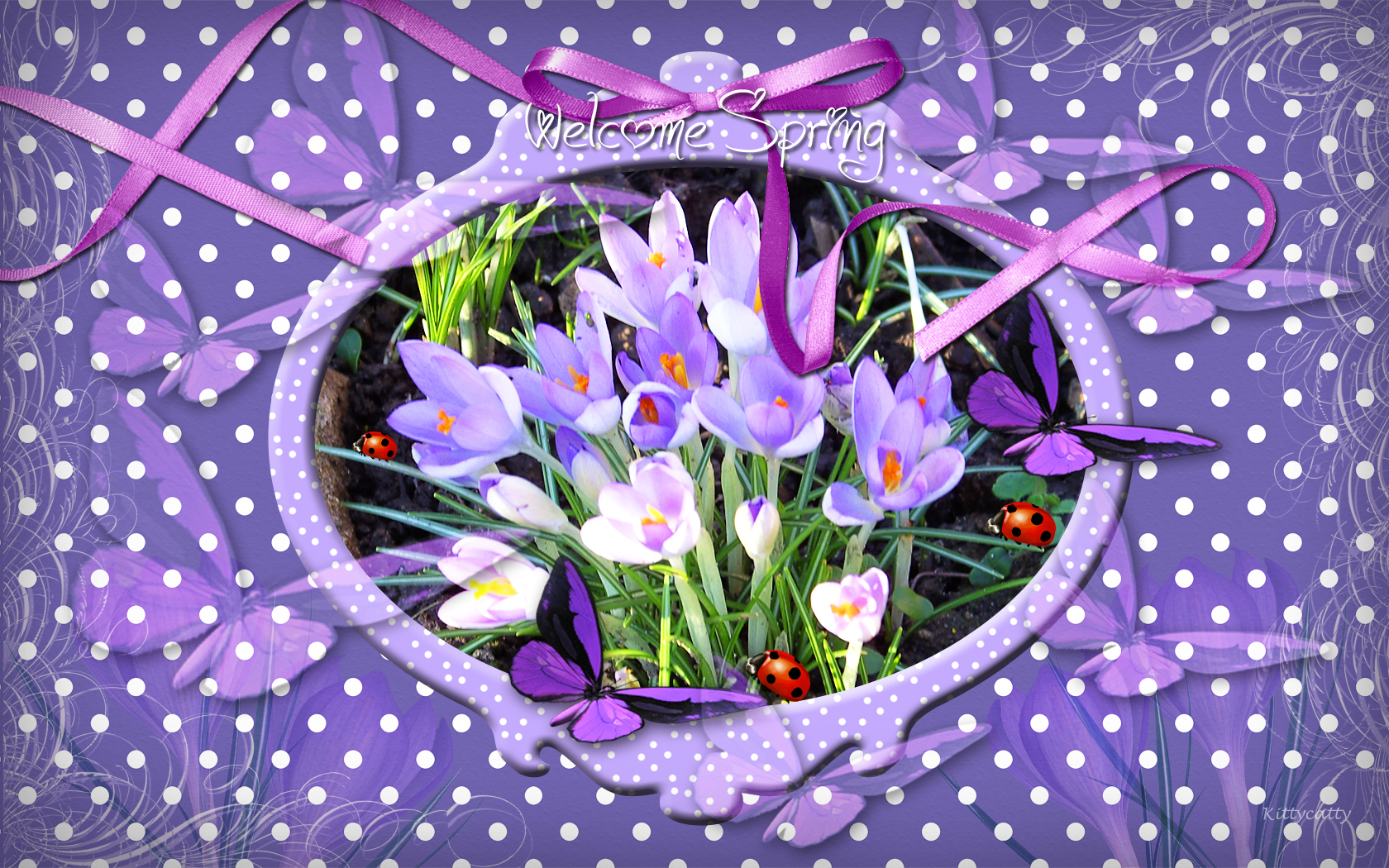 Wele Purple Spring Wallpaper