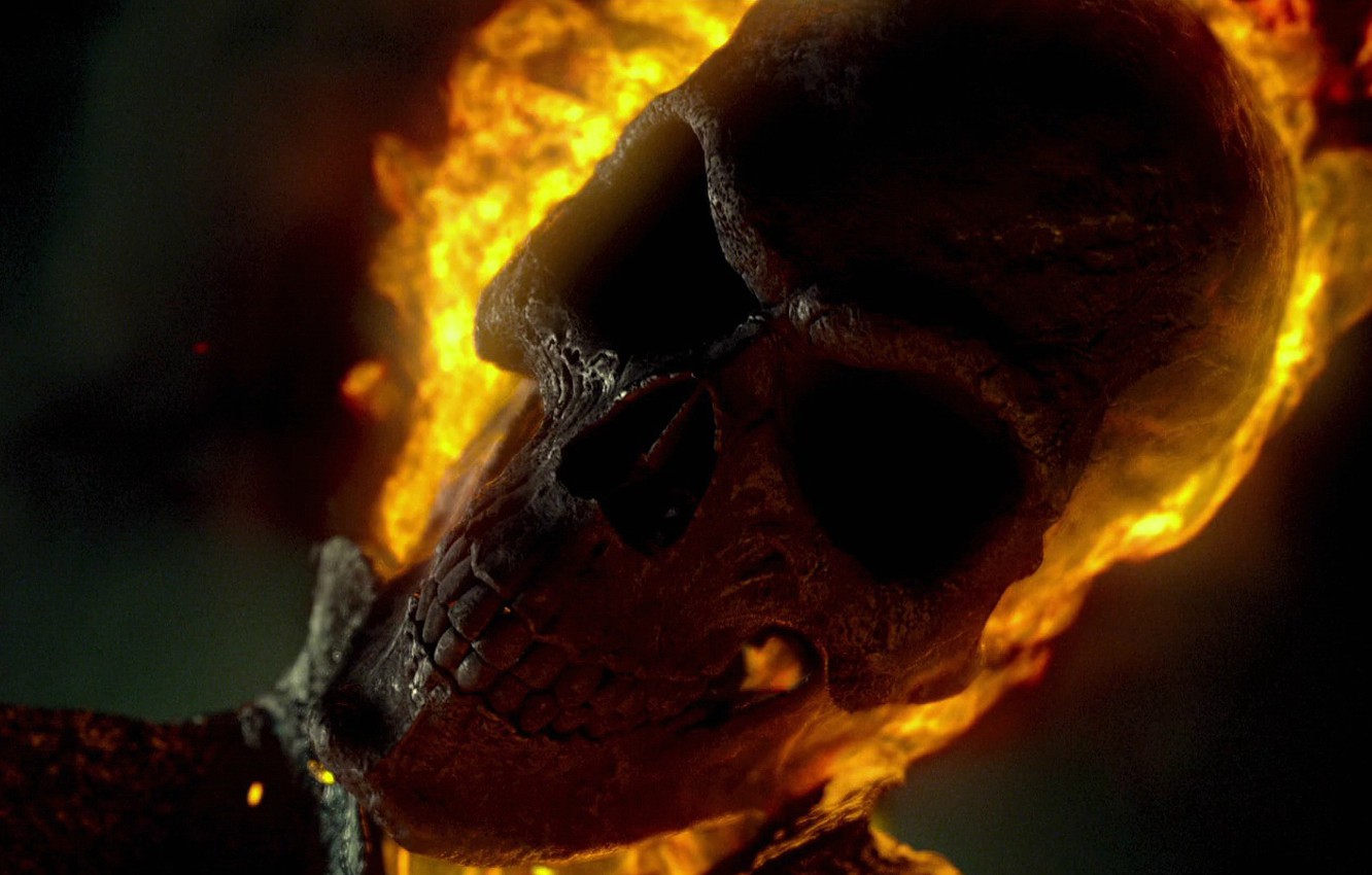Wallpaper Fire Skull The Demon Ghost Rider Marvel