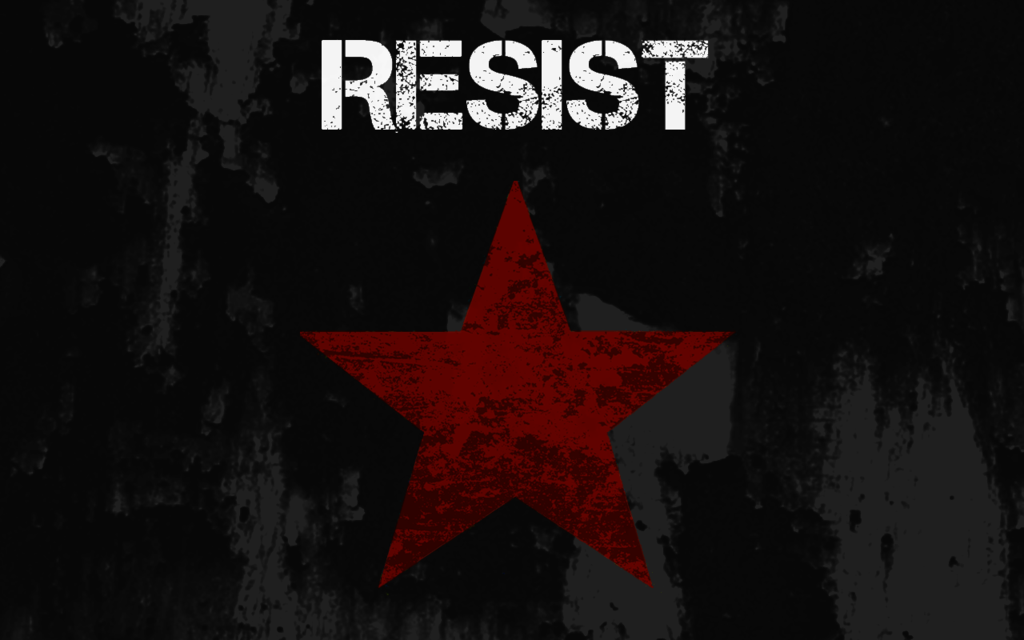 Socialist Rose Wallpaper Resist wallpaper by