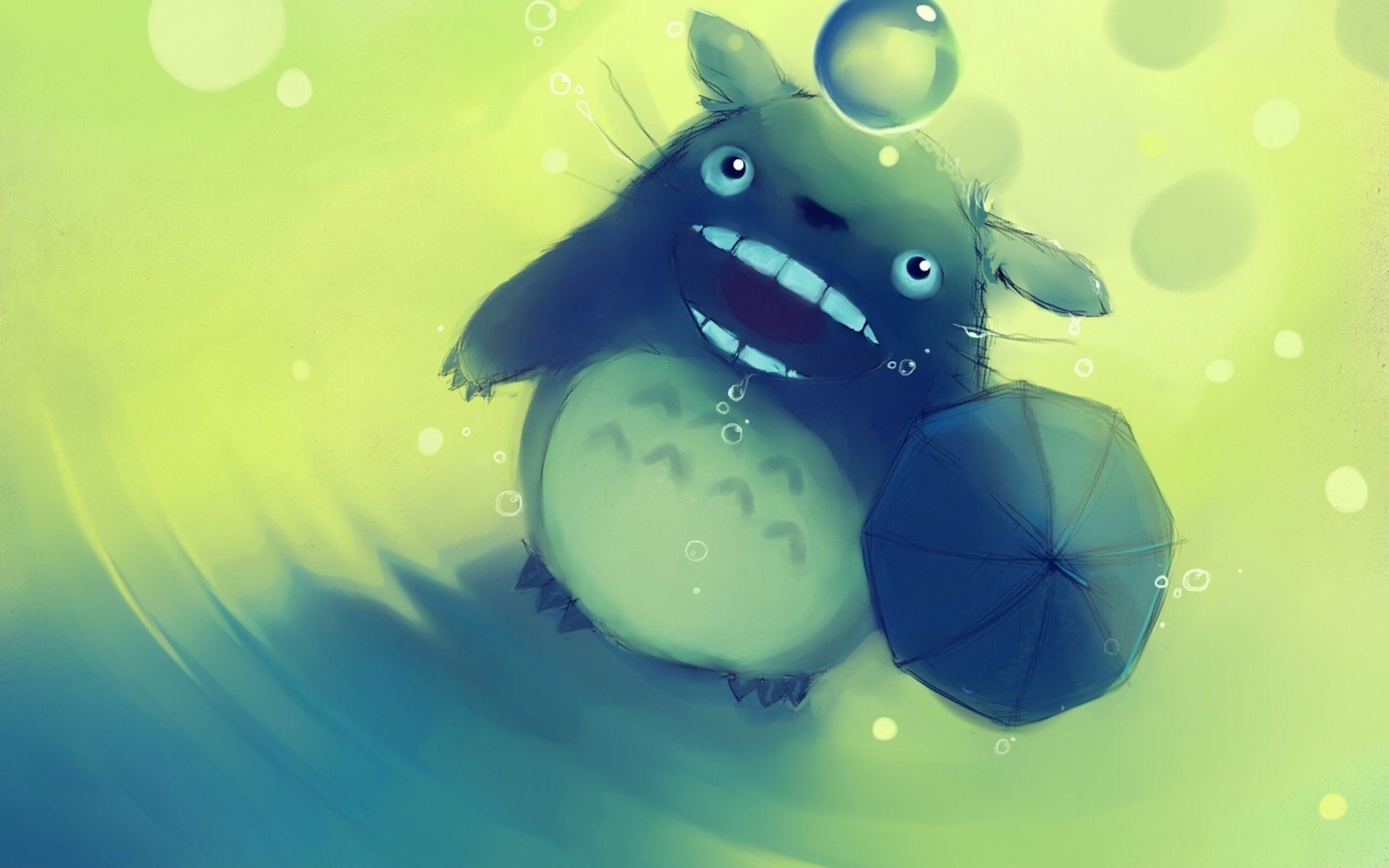 Totoro Painting Desktop Background Wallpaper
