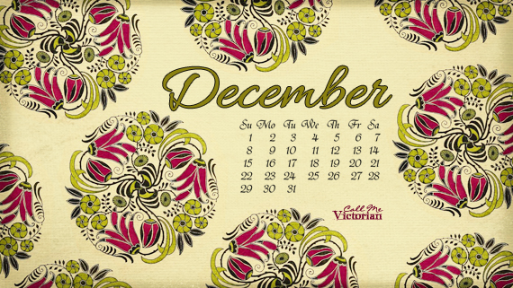 December Desktop Calendar Wallpaper Call Me Victorian