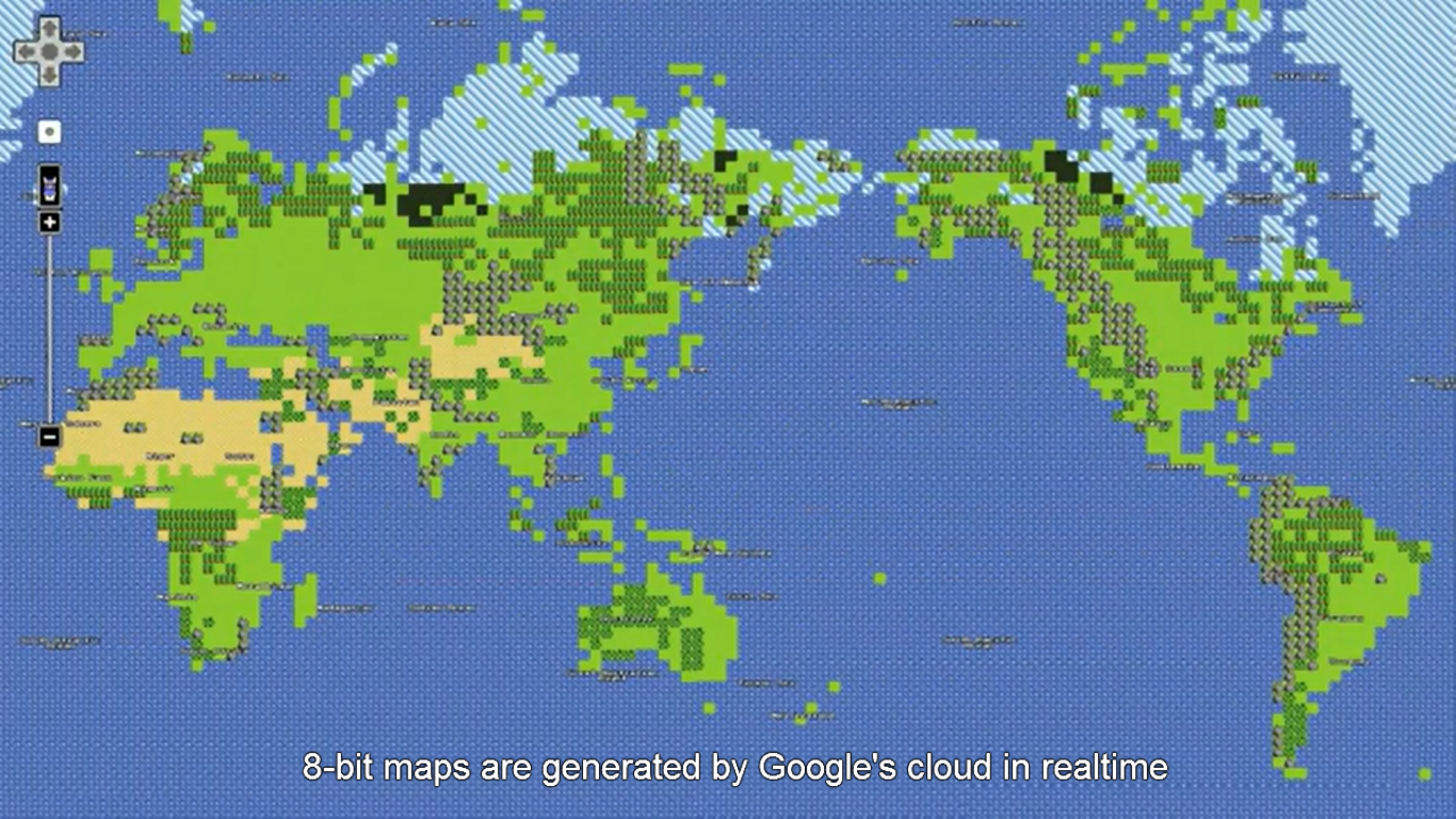 Google Maps Bit Version April Fool By Technology