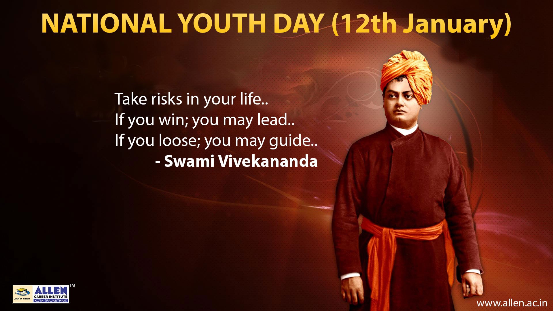 Happy National Youth Day HD Image Wallpaper