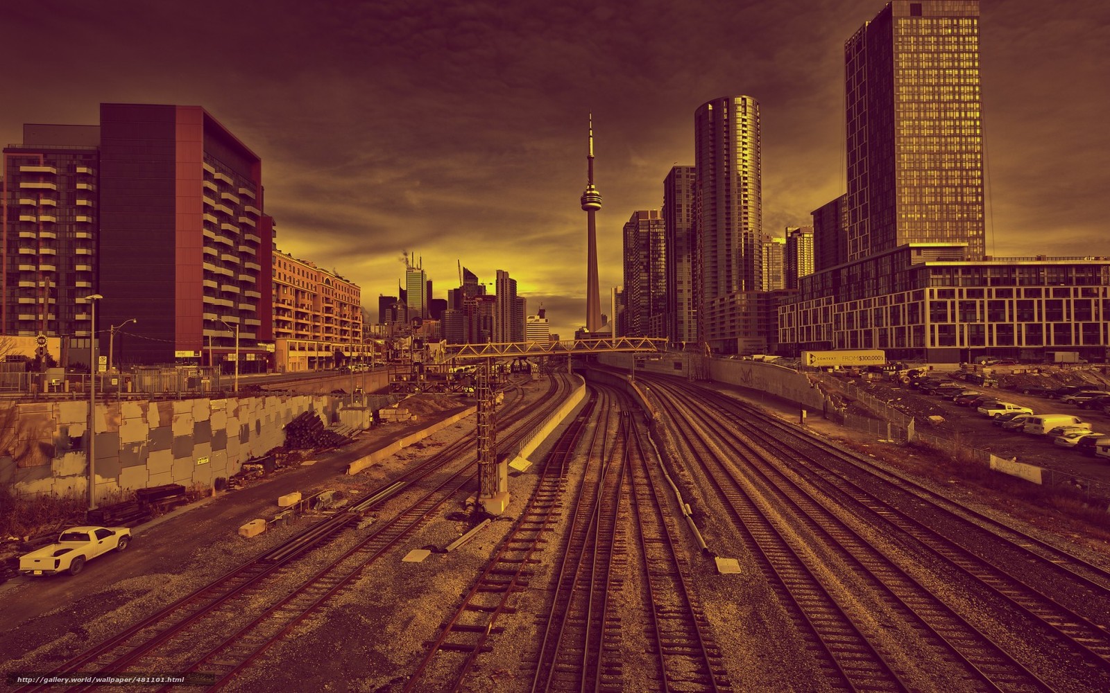 Wallpaper City Canada Toronto Railroad Desktop