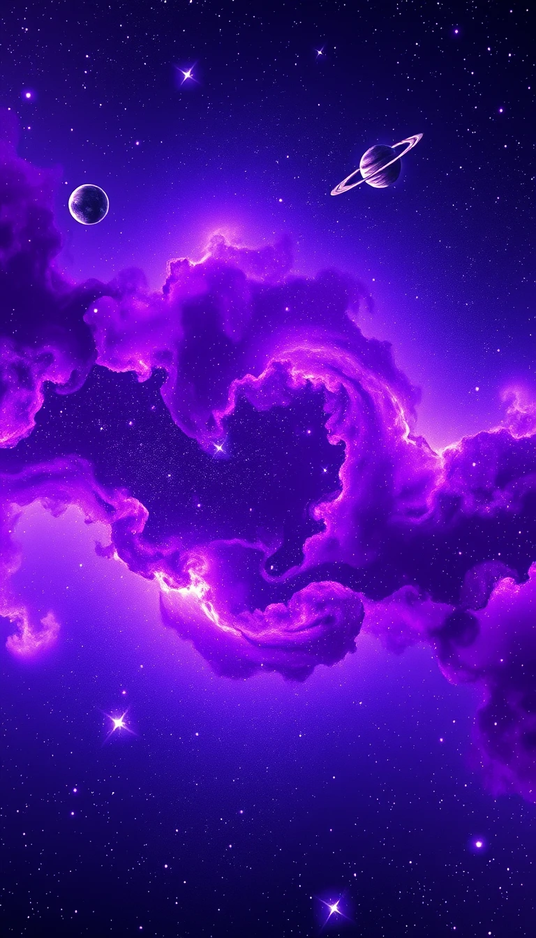 HD Purple Space Wallpaper