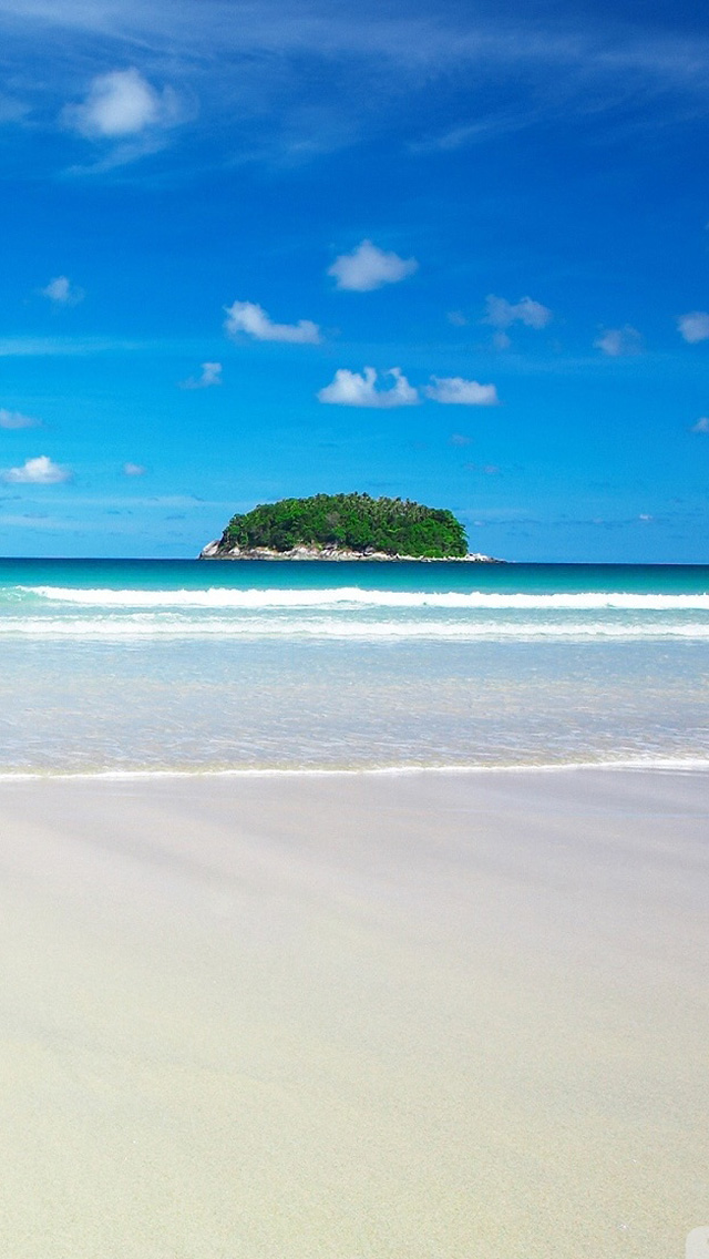 Tropical Island Beach HD Wallpaper For iPhone