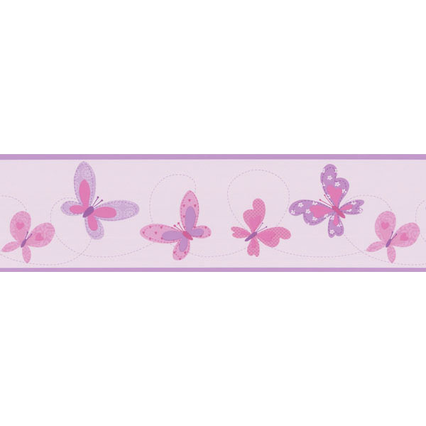 Lavender Butterfly Sky   Brewster Wallpaper Borders   451 1841