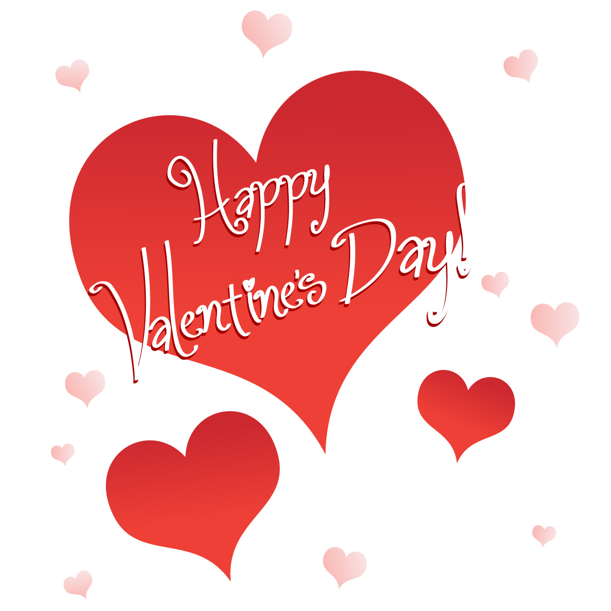 Valentine S Day Happy Clipart Hearts Red Pink