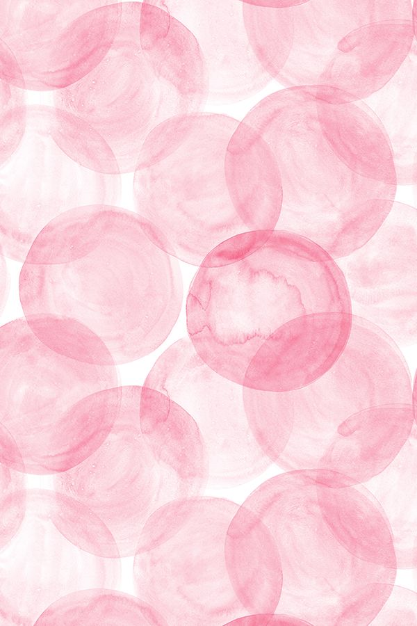 Huge Watercolor Dots M Bubblegum Pink Fabric Wallpaper
