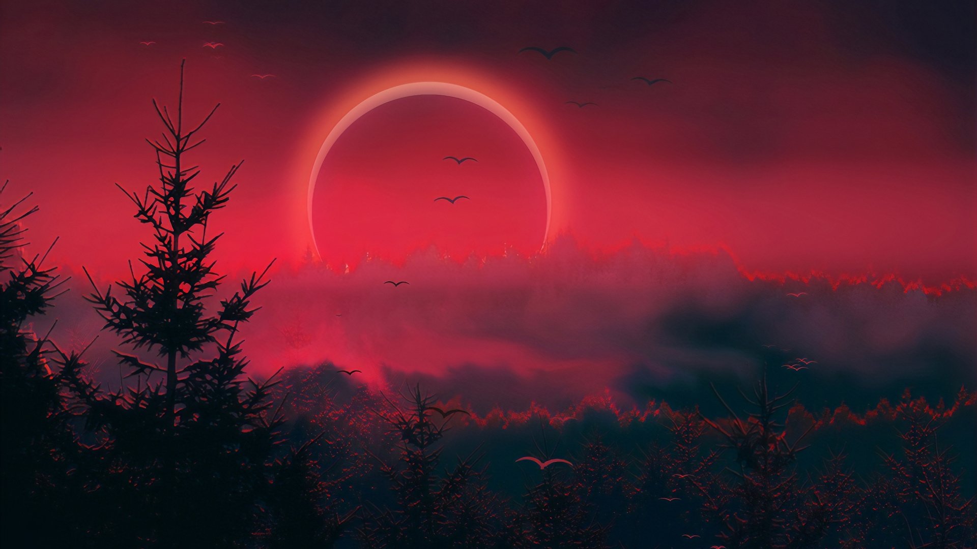 Aesthetic Moon Desktop Wallpaper