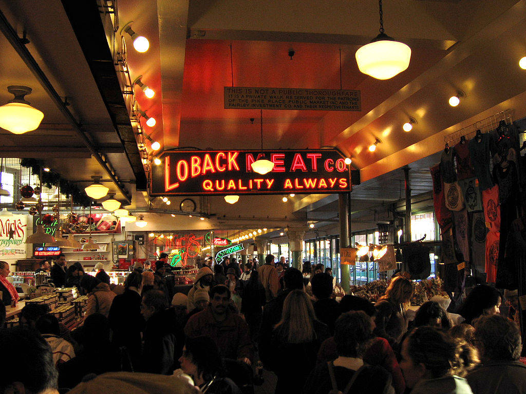 Pike Place Market Loback Meat Wallpaper