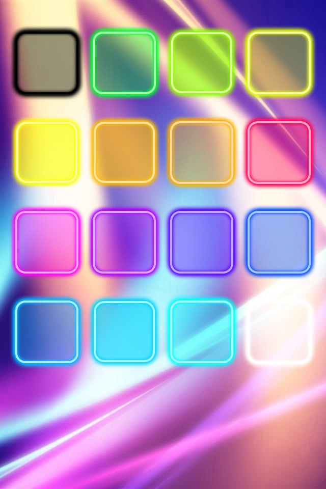 Colorful Icon Shelf Simply Beautiful iPhone Wallpaper