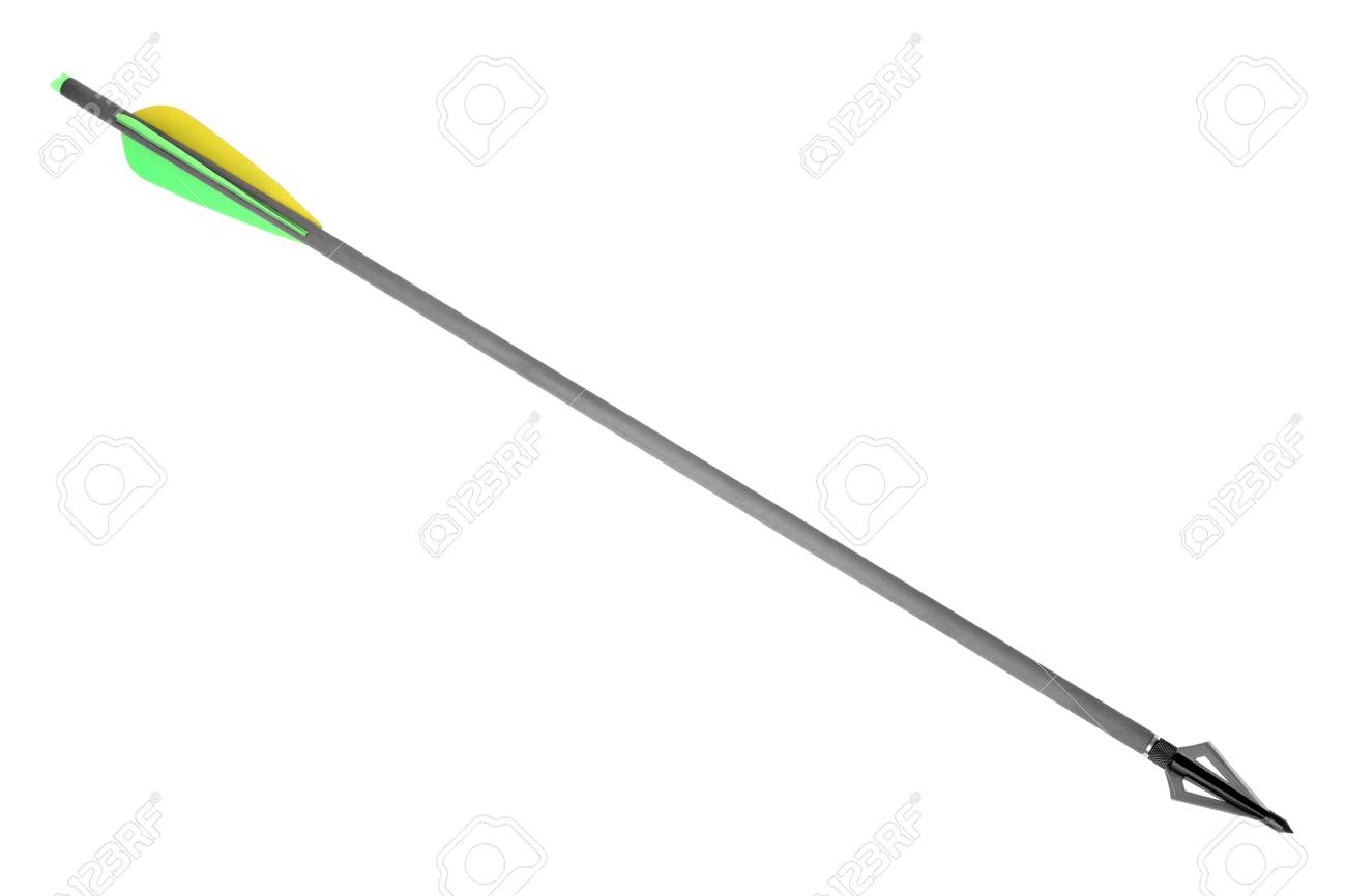 Arrow With Hunting Broadhead For Pound Bow And Crossbow
