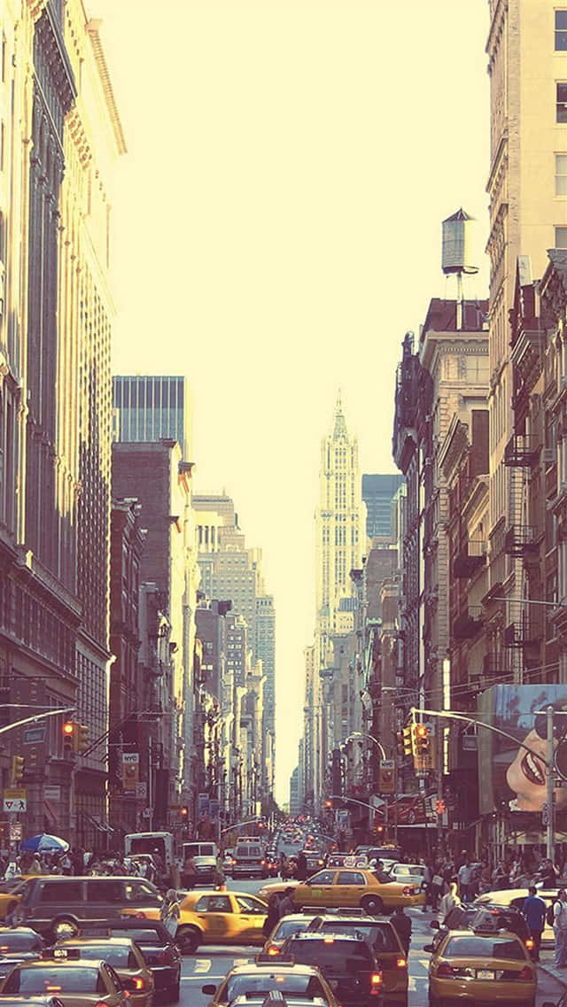 Gorgeous City Sunset On iPhone Wallpaper