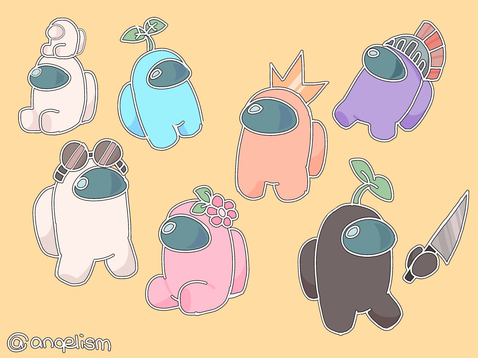 Cute Aesthetic Among Us Wallpaper For Laptop