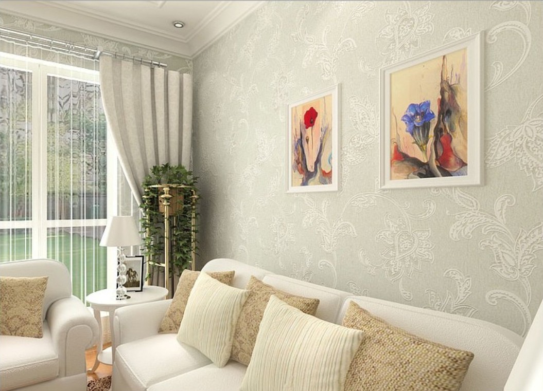 Free download living room decoration ideas with elegant wallpaper