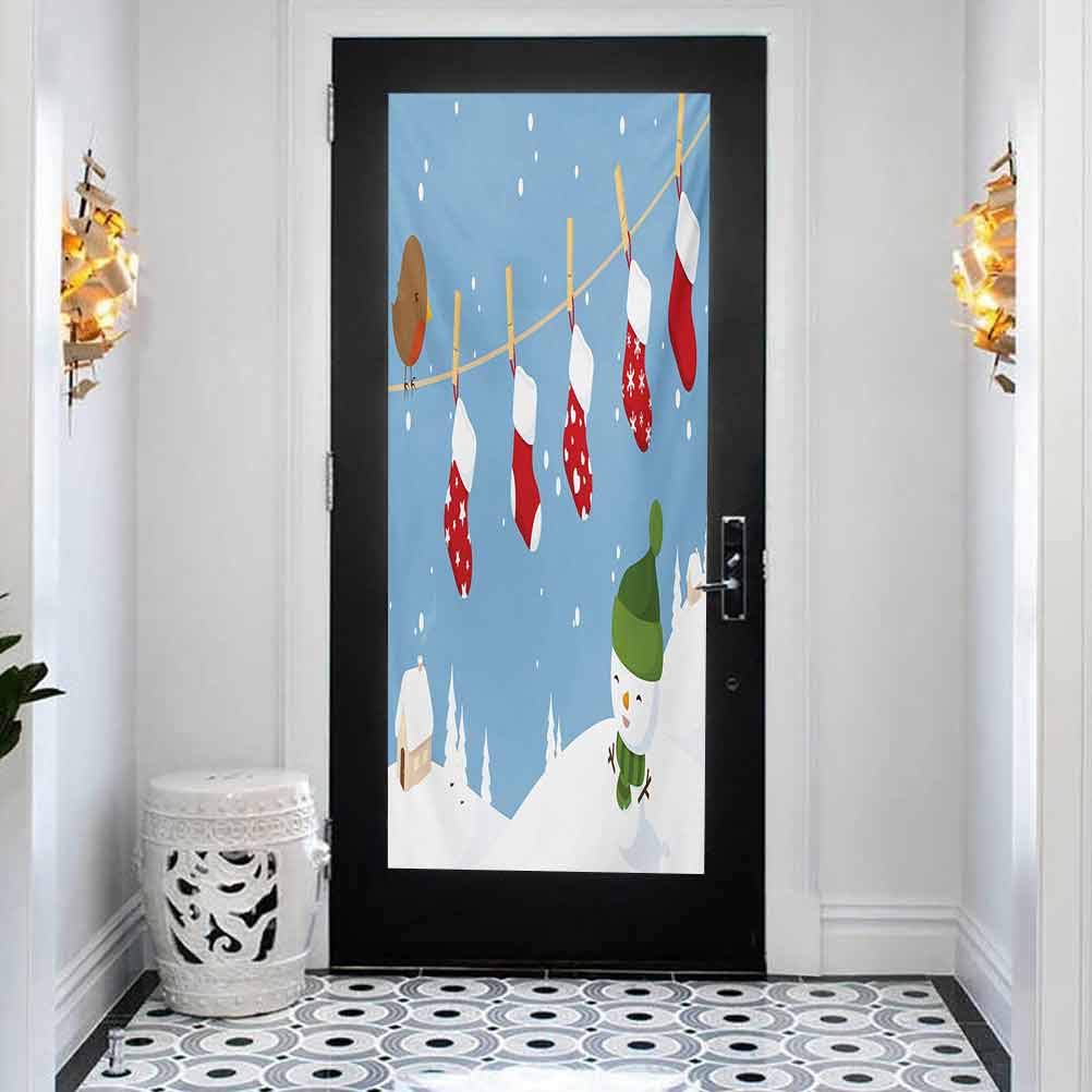 Free download 3D Door Wall Mural Wallpaper Stickers Christmas