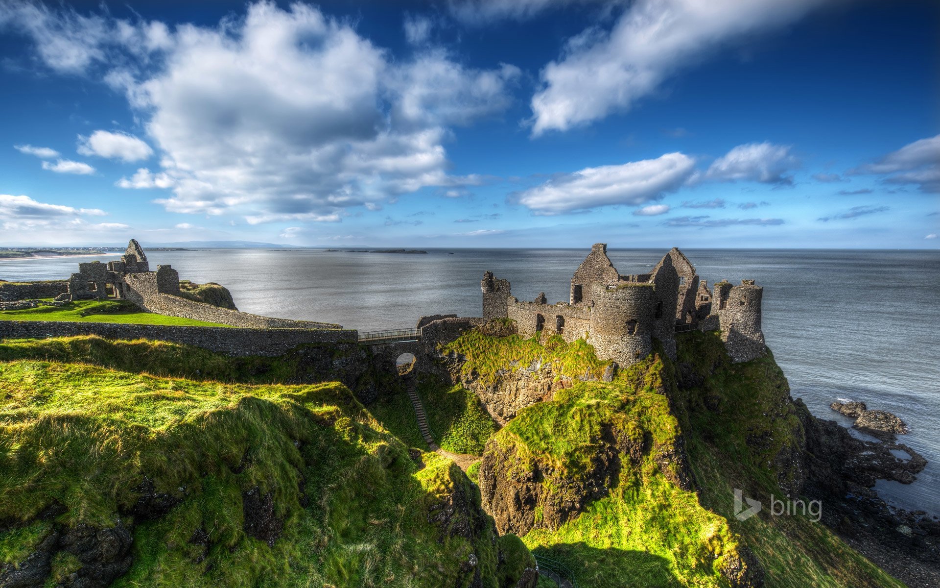 Castle Ruins By The Sea Wallpaper