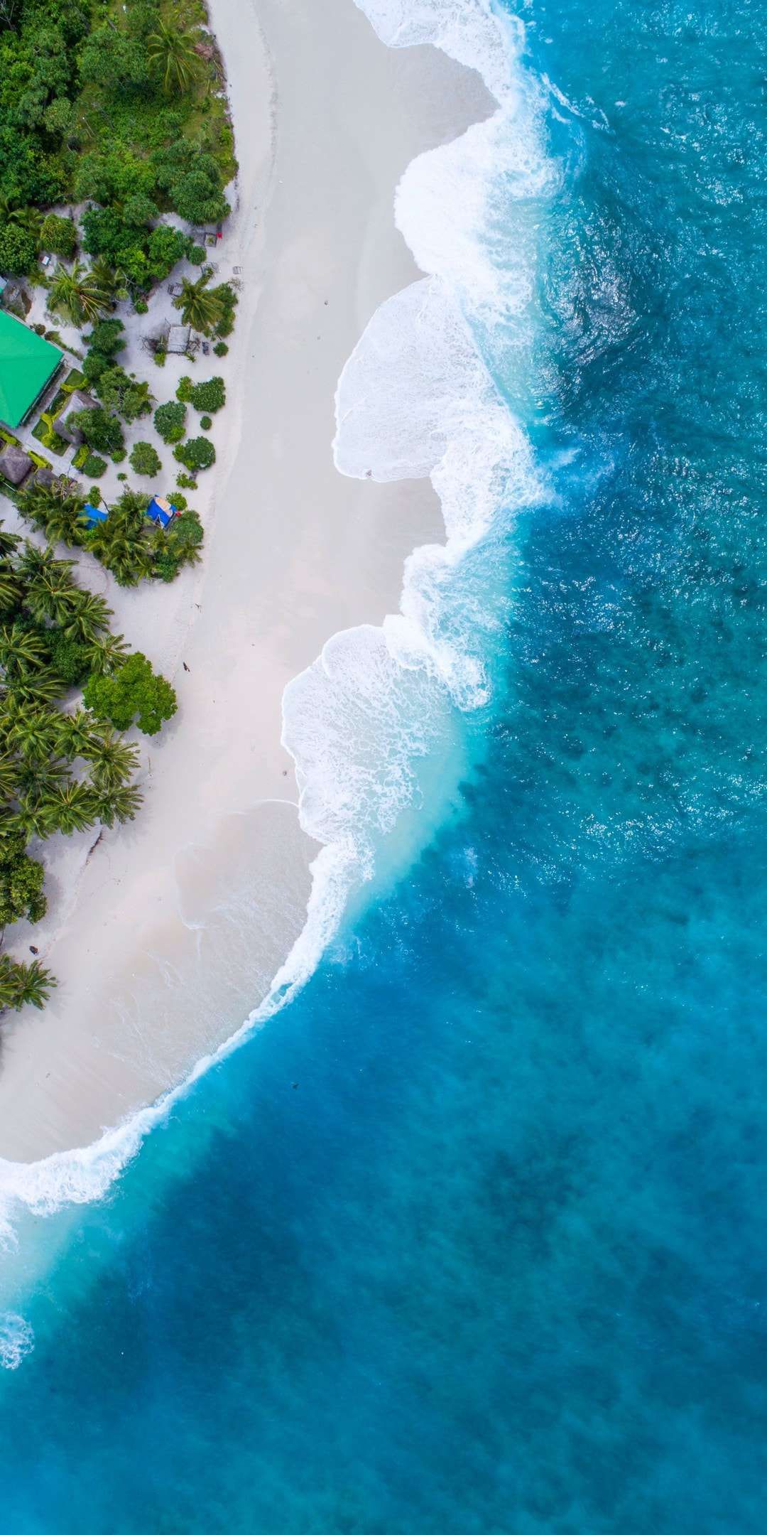 Maldives Beach Beautiful Aerial View iPhone Wallpaper B L U E in 1080x2160