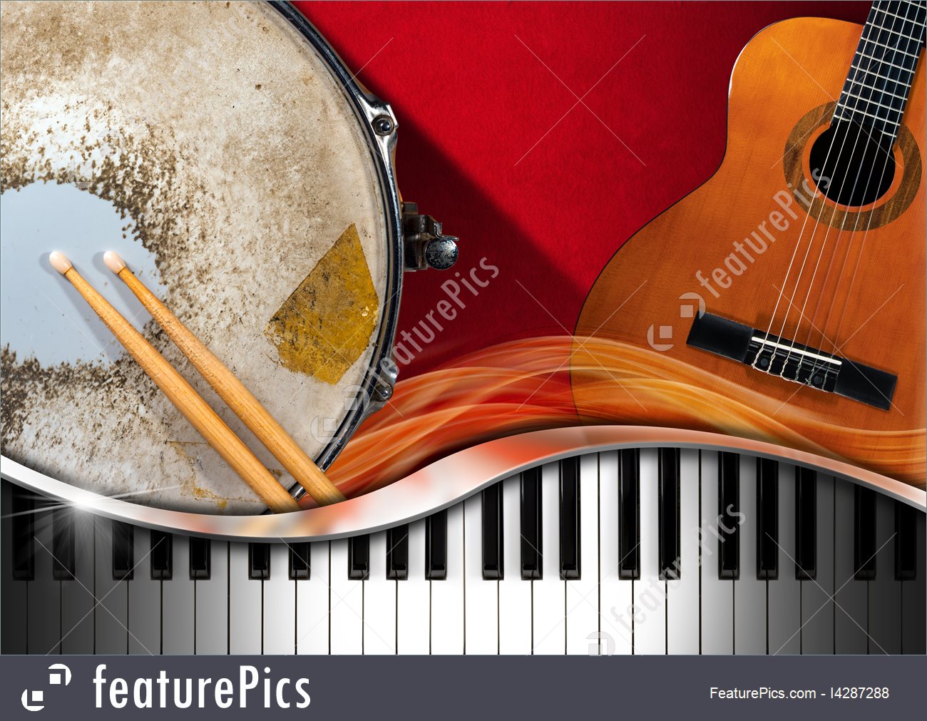 Musical Instruments Background Stock