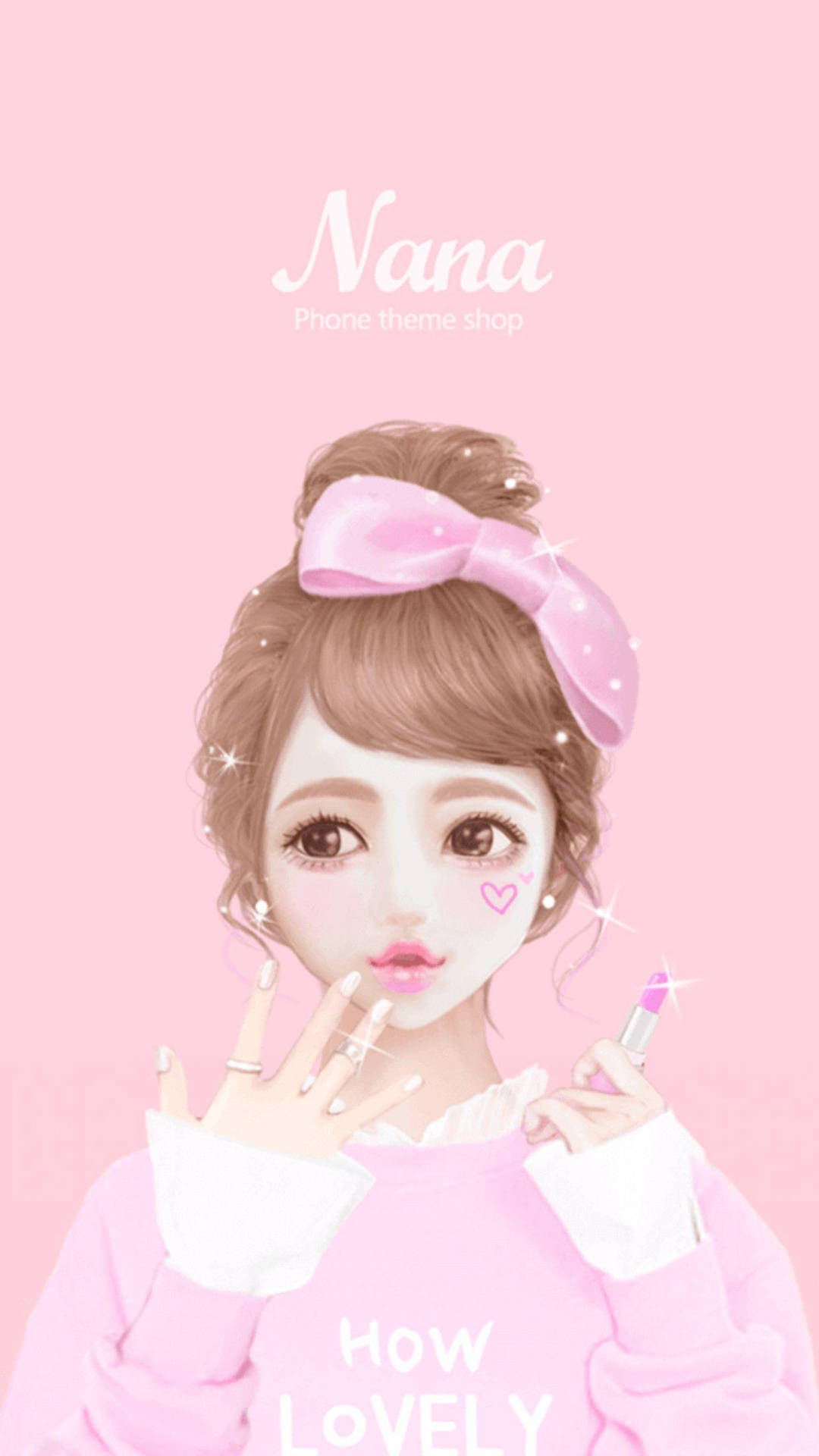 Cute Pink Girl Wallpaper