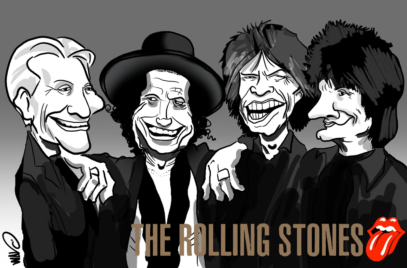 Coverissimo Rolling Stones Caricature Wallpaper HD