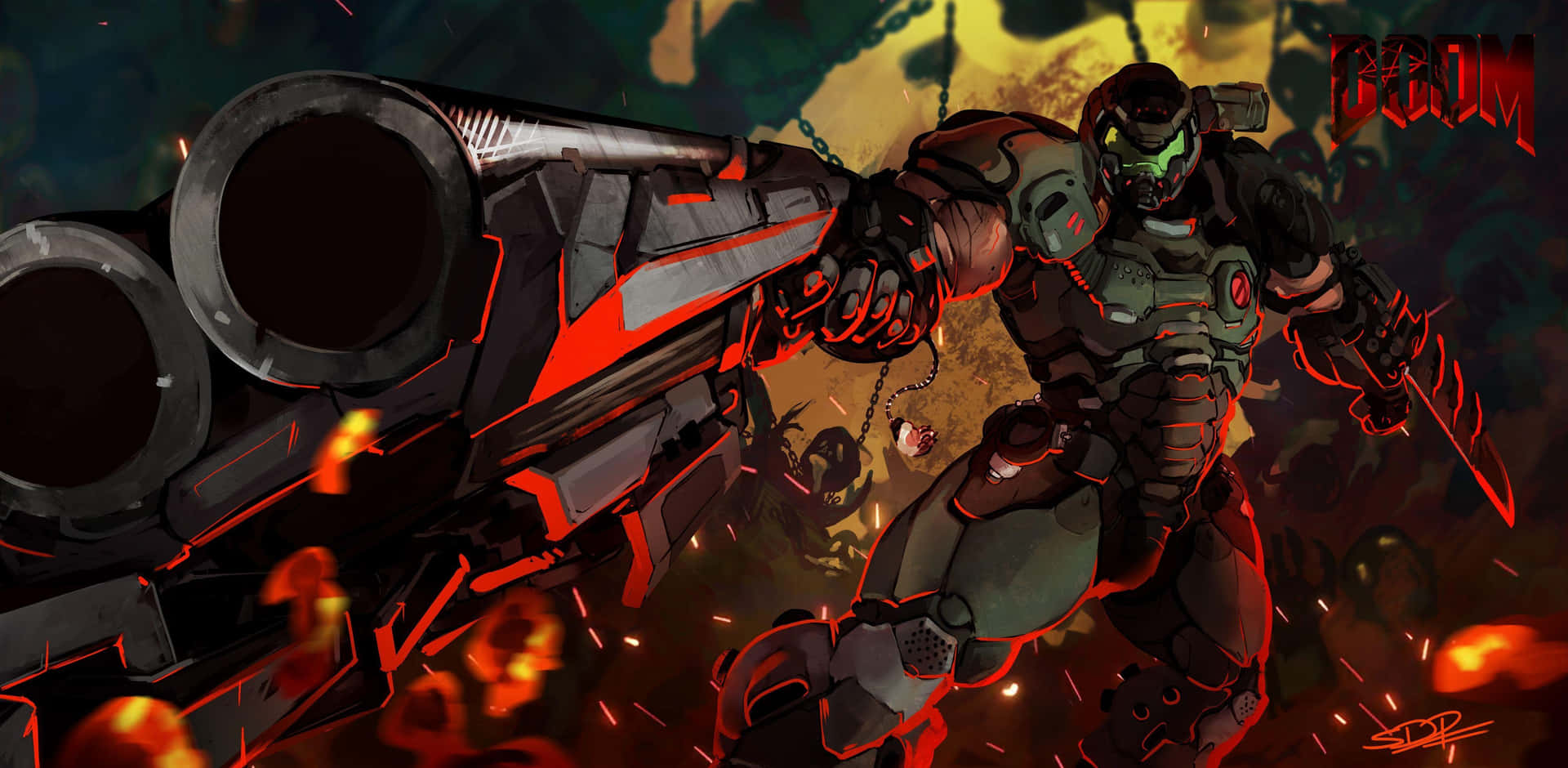 Doom Eternal 4k Slayer Red Skin Wallpaper