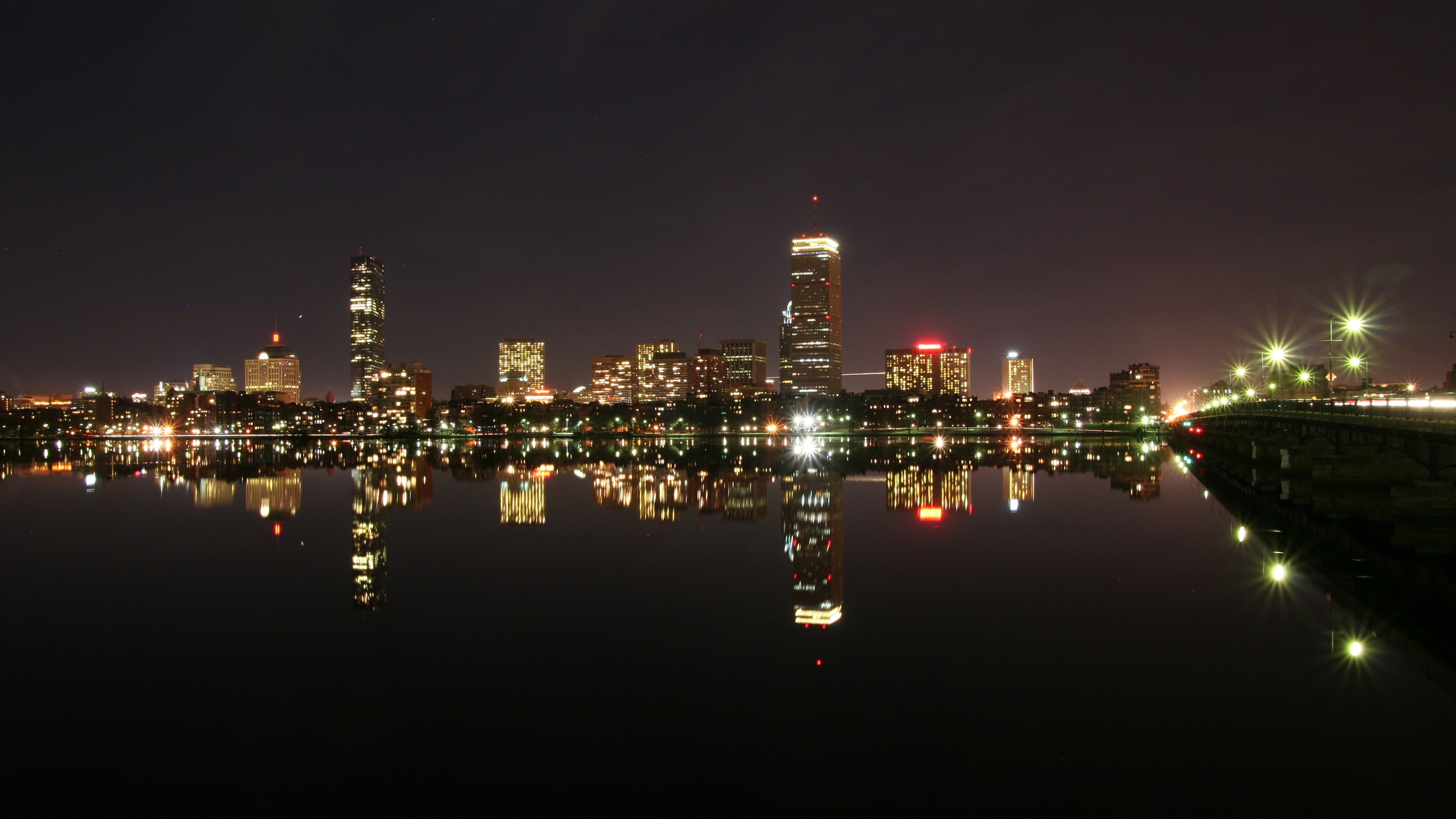 Boston During Night Wallpaper Travel Place