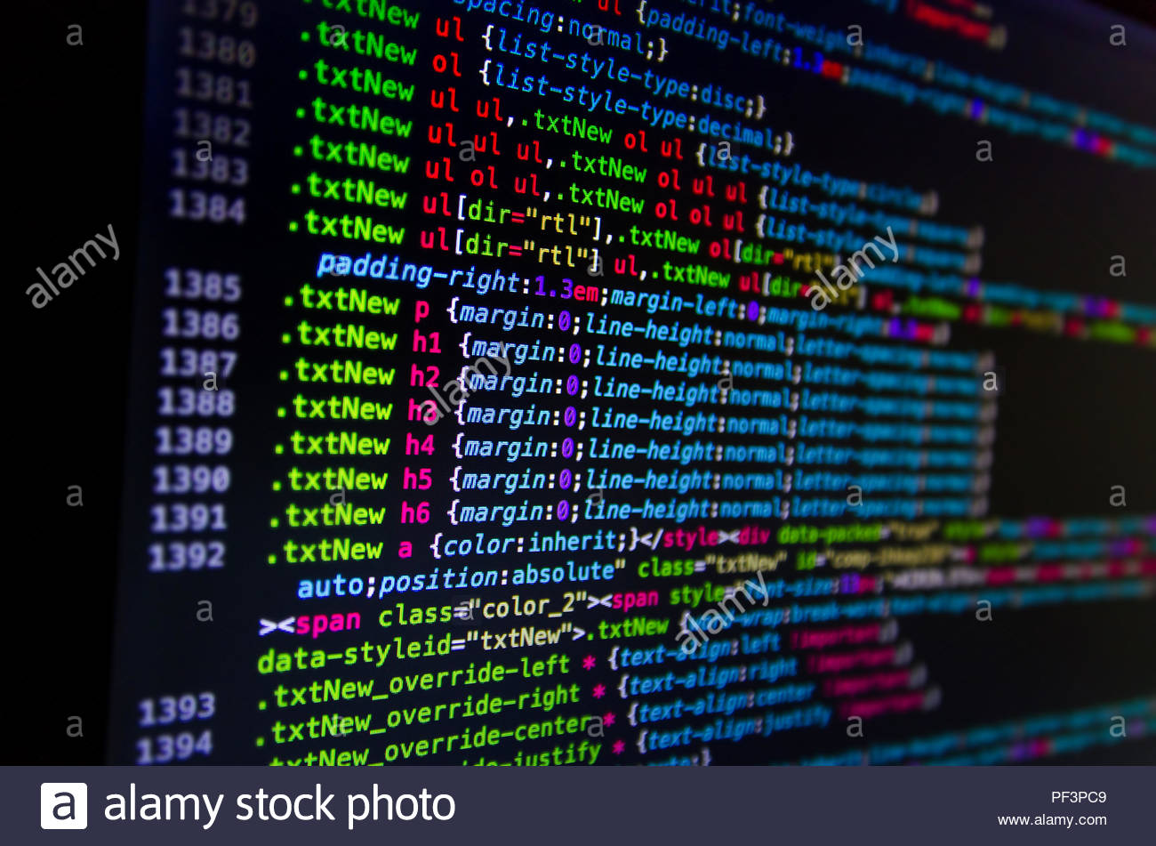 Desktop Source Code Technology Background Developer Stock Photo