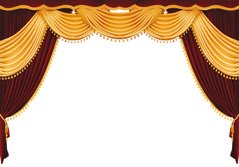 Theatre Stage Curtain Background For Powerpoint Border And