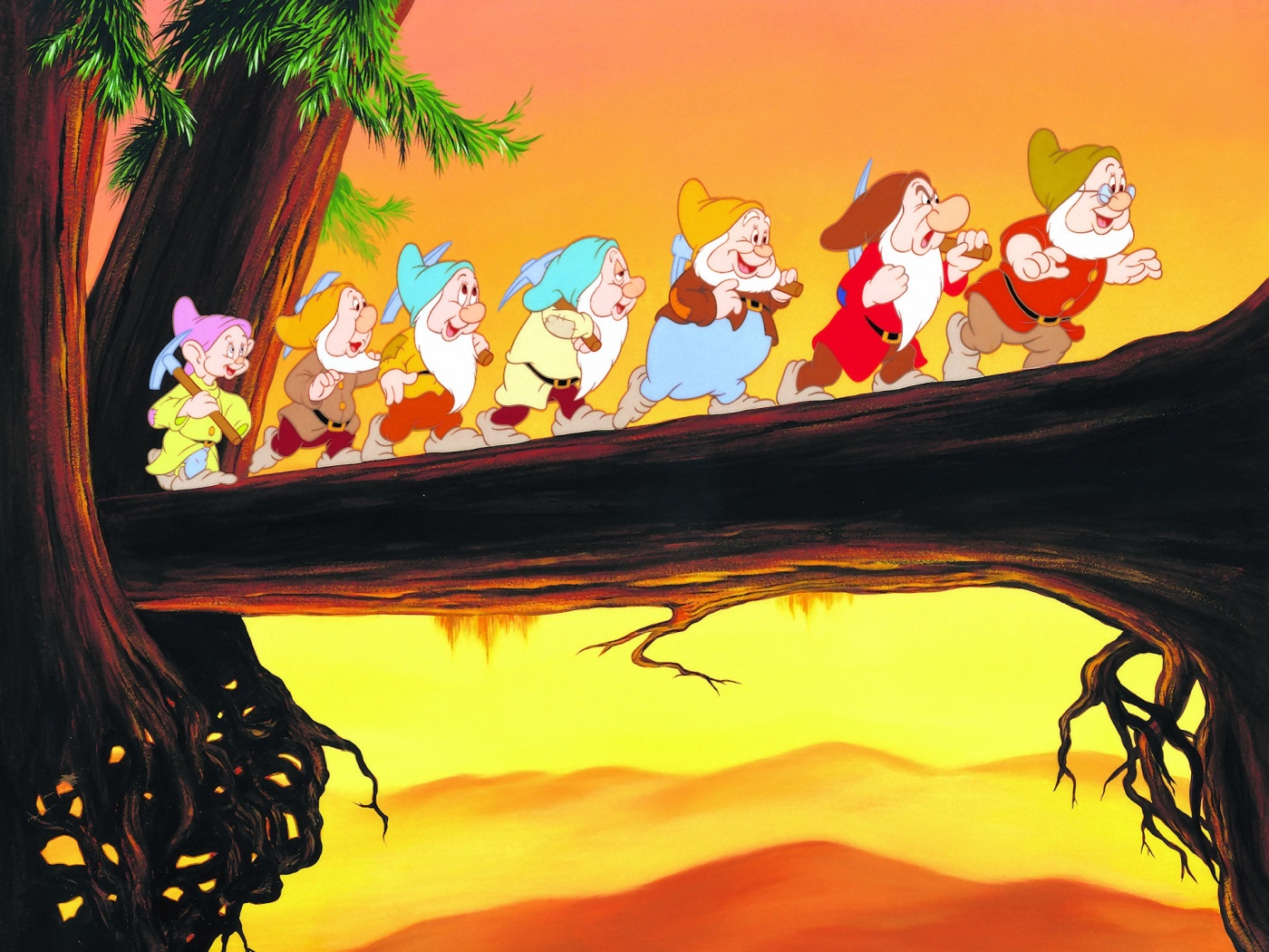 Seven Dwarfs Disney Wallpaper