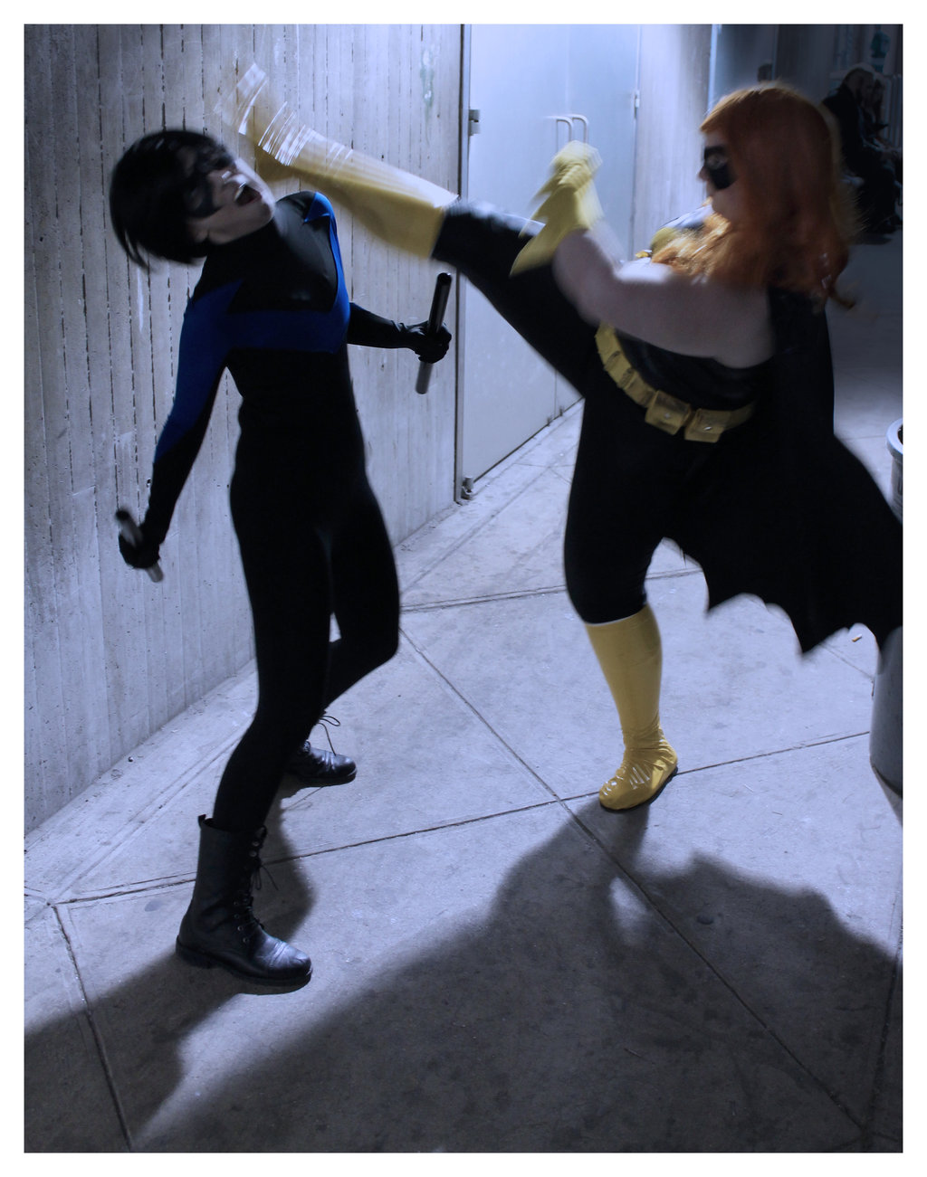 Nightwing and Batgirl by rizzapiff on