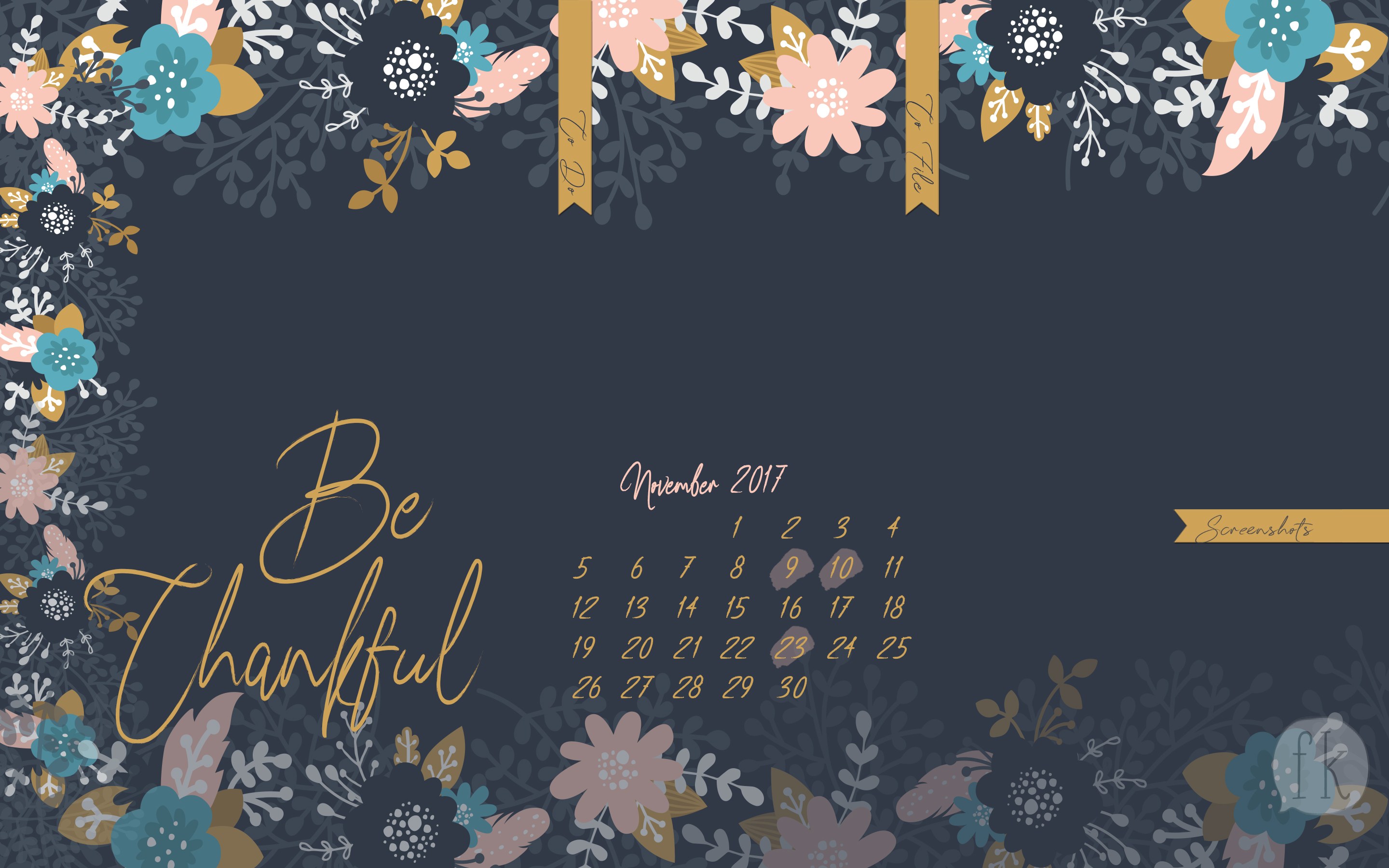 November Wallpaper Be Thankful Finders Keepers