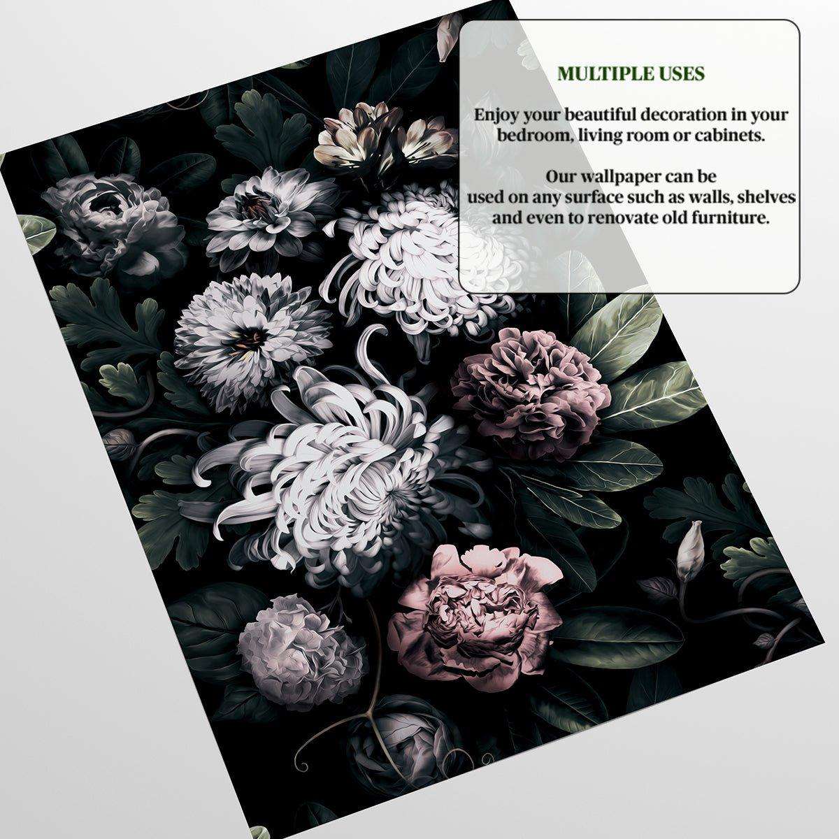 Dark Floral Wallpaper Wallpaper4beginners