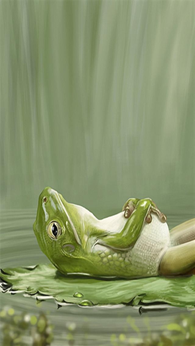 Relaxing Frog Animal iPhone Wallpaper S 3g