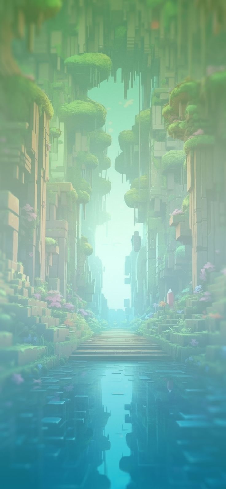 Minecraft Landscape Art Wallpaper Collection