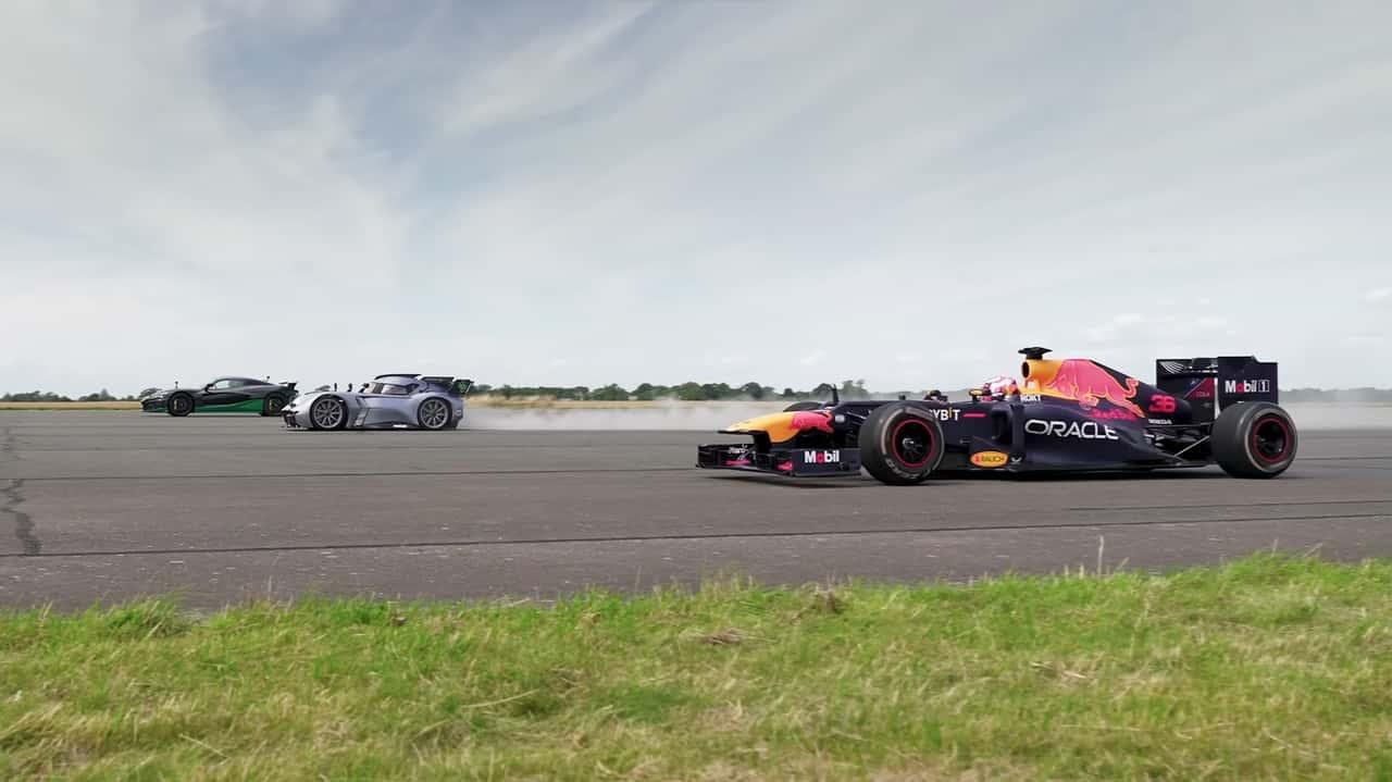 V8 F1 Car Is No Match For Rimac Nevera Mcmurtry Speirling In