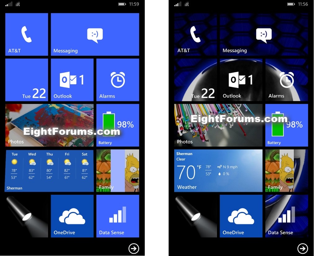 Windows Phone Start Background Change Remove