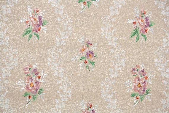 S Vintage Wallpaper Antique Floral With Pink And Purple Flower