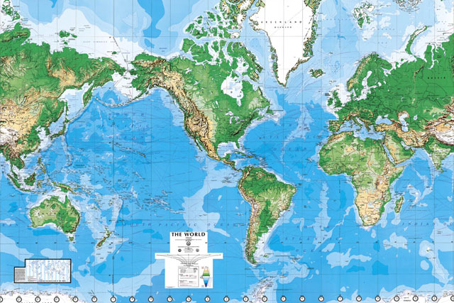 World Map Wall Paper Mural Wallpaper Border Inc
