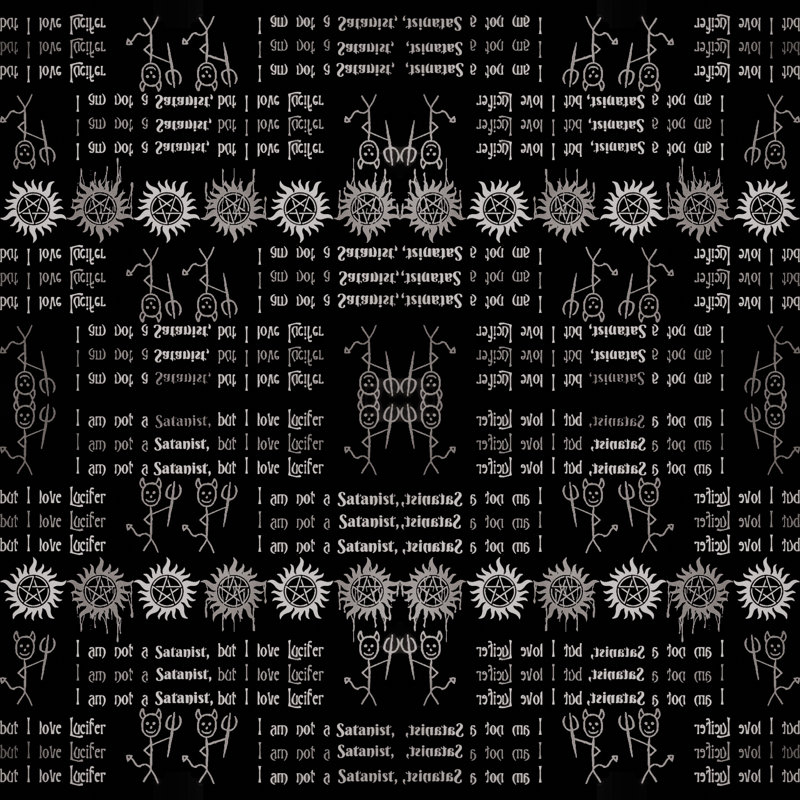 I Am Not A Satanist But Love Lucifer Black And White Wallpaper
