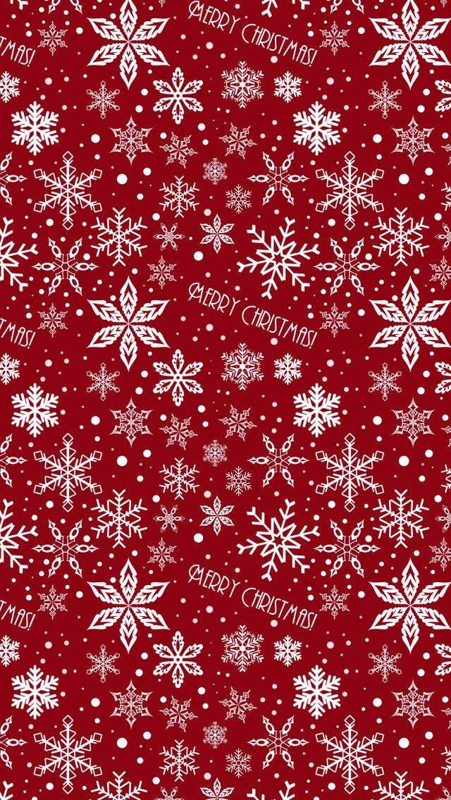 Download Cute Christmas Iphone Red And White Wallpaper