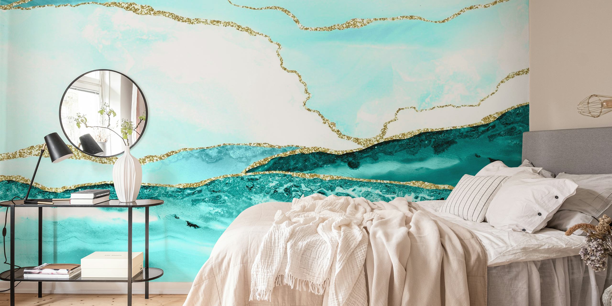 Teal Marble Wallpaper