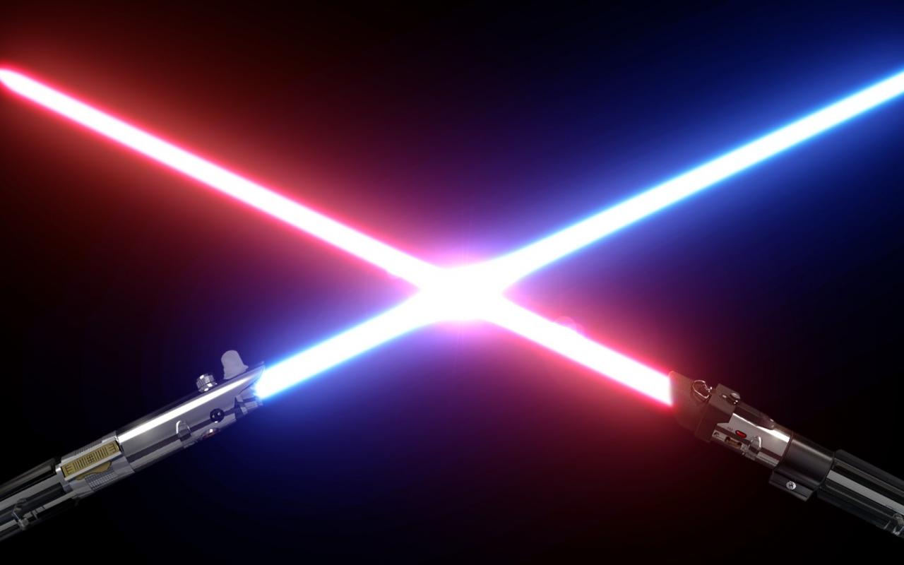 Red And Blue Lightsaber Wallpaper Hq