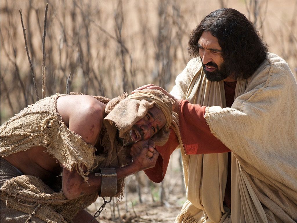 BibleImage Jesus Delivers A Wild Man