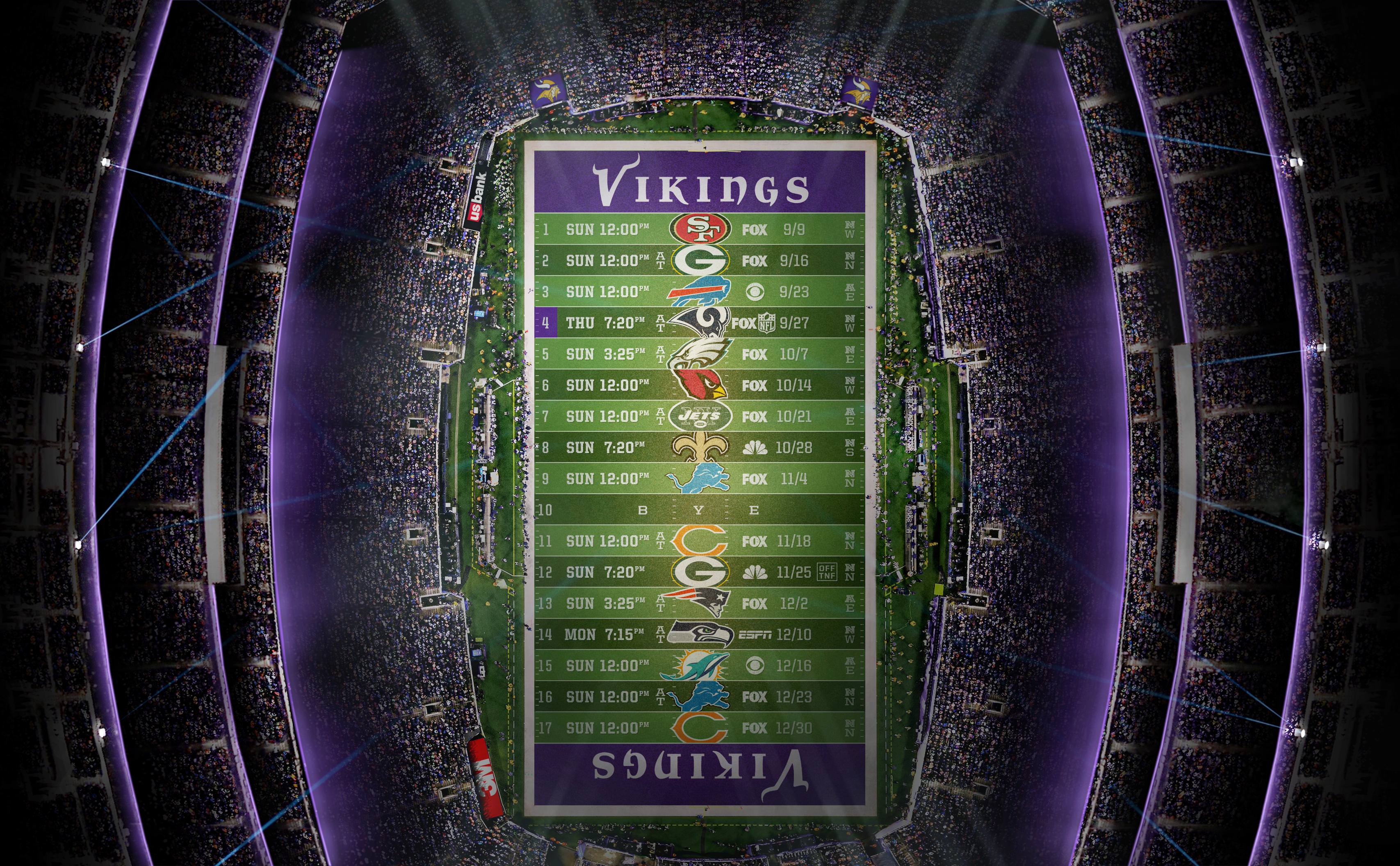 Minnesota Vikings Stadium Schedule Wallpaper Minnesotavikings