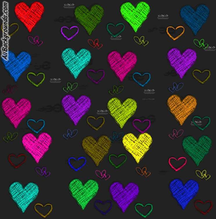 If You Need Flashing Colorful Hearts Background For