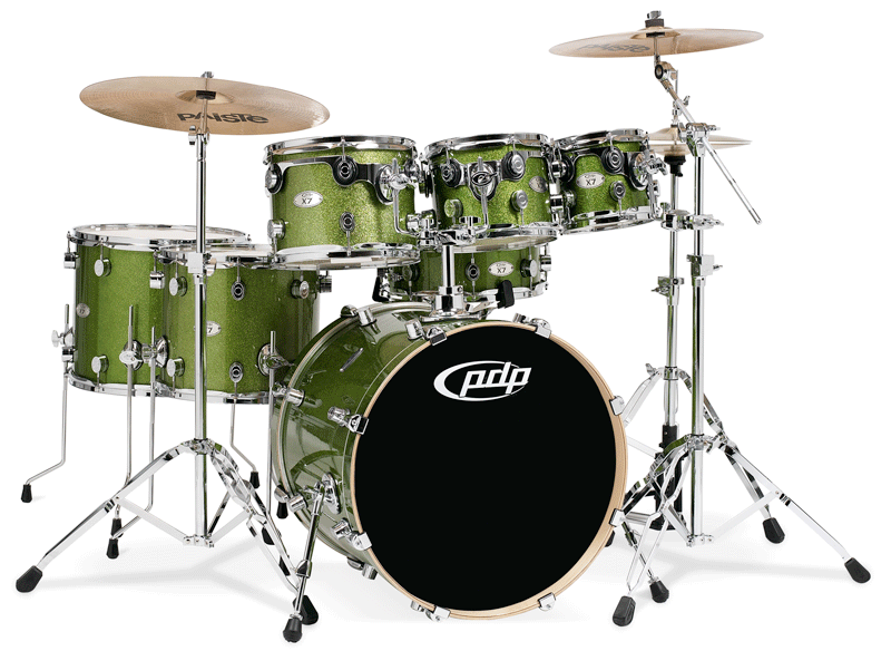 PDP Kits   Pacific Drums and Percussion X7 Series   Lacquered Lime